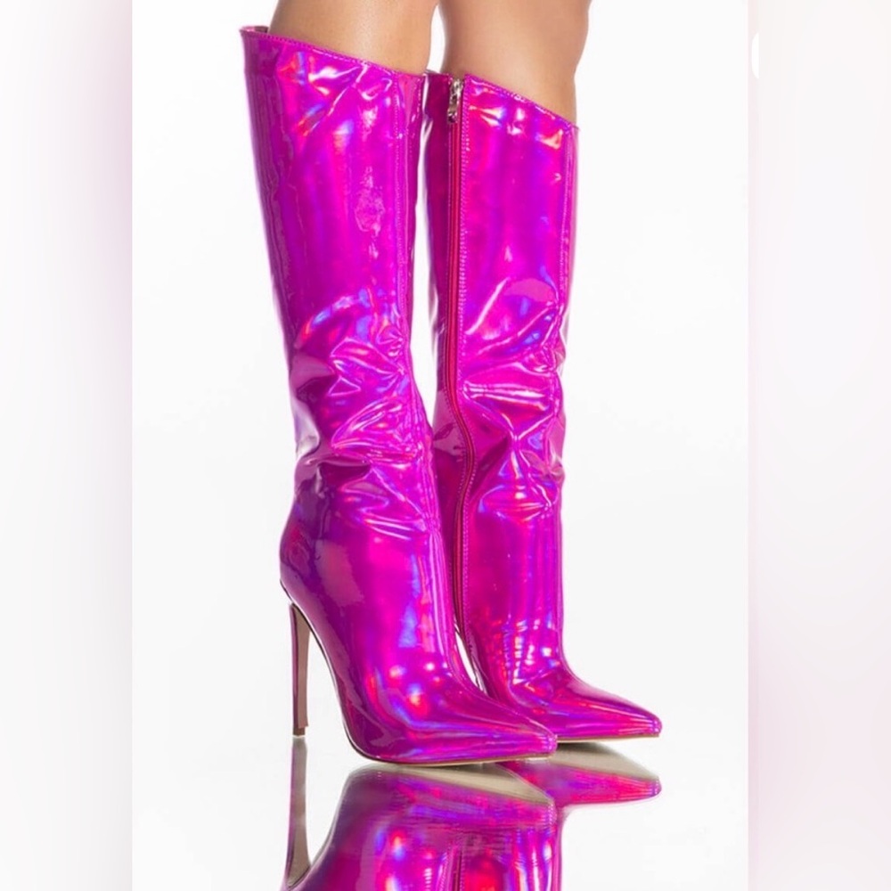 Azalea Wang Pink High Heeled Boots